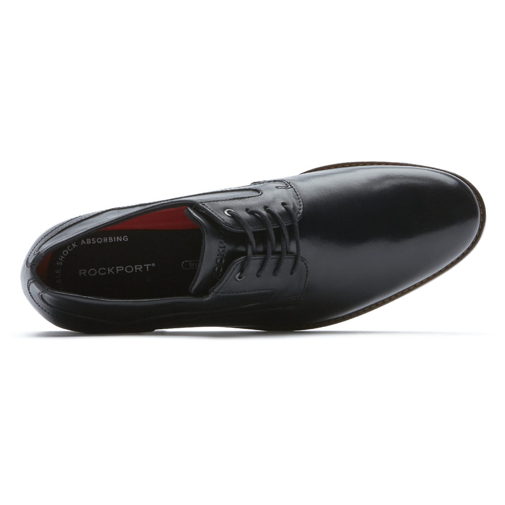 Rockport Singapore Mens Oxfords - Style Purpose 3 Plain Toe Black - WG5326140